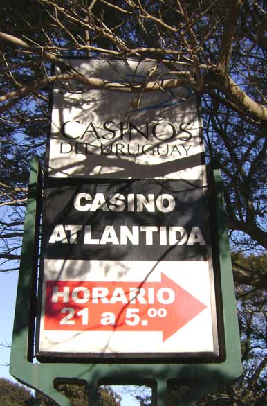 Indicador hacia el Casino - Atlntida