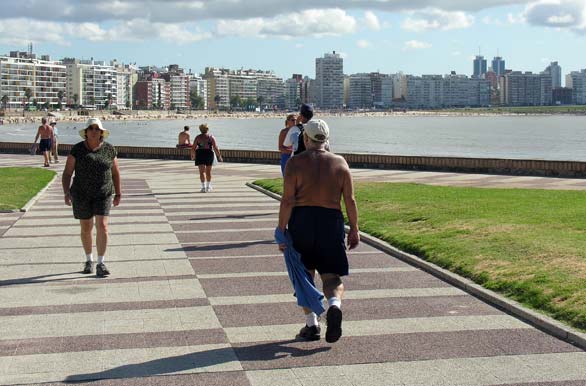 Caminhada matinal - Montevidéu